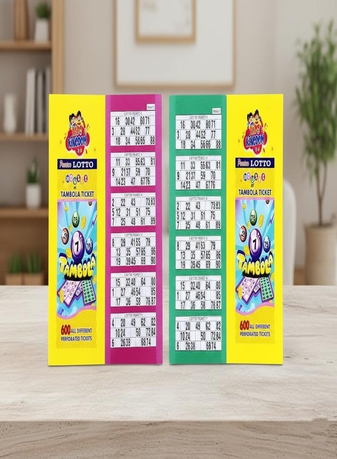 FRATELLI Tambola 1200 Bingo Tickets for Indoor Housie & Party Games (600 x 2 Tickets) - Image 1